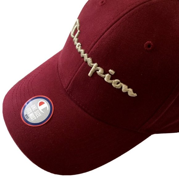 Champion Other - CHAMPION Classic Twill Hat Cap Adj Strap Burgundy